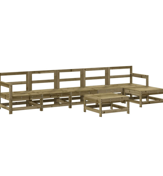 7-tlg. Garten-Lounge-Set Kiefernholz Imprägniert