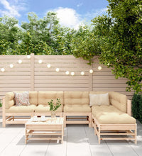 7-tlg. Garten-Lounge-Set Massivholz Kiefer