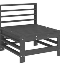 7-tlg. Garten-Lounge-Set Grau Massivholz Kiefer