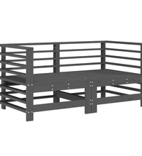 7-tlg. Garten-Lounge-Set Grau Massivholz Kiefer