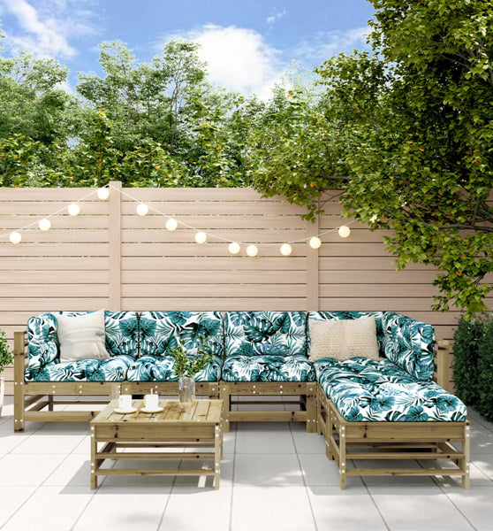 7-tlg. Garten-Lounge-Set Kiefernholz Imprägniert