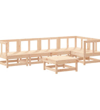 6-tlg. Garten-Lounge-Set Massivholz Kiefer