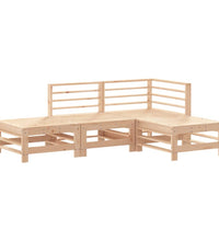 4-tlg. Garten-Lounge-Set Massivholz Kiefer