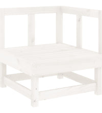 7-tlg. Garten-Lounge-Set Weiß Massivholz Kiefer