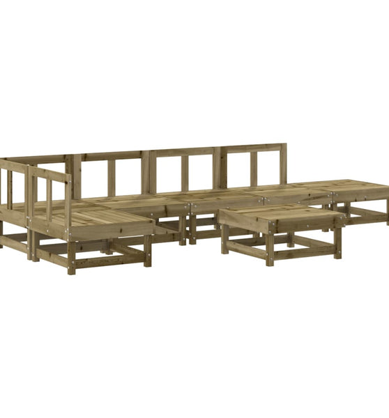 7-tlg. Garten-Lounge-Set Kiefernholz Imprägniert