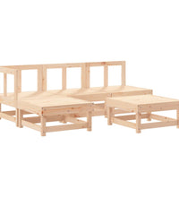 5-tlg. Garten-Lounge-Set Massivholz Kiefer