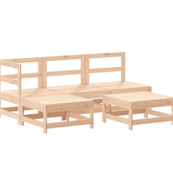 5-tlg. Garten-Lounge-Set Massivholz Kiefer