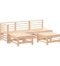 5-tlg. Garten-Lounge-Set Massivholz Kiefer