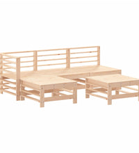 5-tlg. Garten-Lounge-Set Massivholz Kiefer