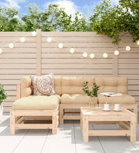 5-tlg. Garten-Lounge-Set Massivholz Kiefer