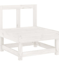 10-tlg. Garten-Lounge-Set Weiß Massivholz Kiefer
