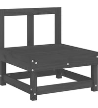 10-tlg. Garten-Lounge-Set Grau Massivholz Kiefer
