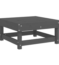 10-tlg. Garten-Lounge-Set Grau Massivholz Kiefer