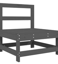 10-tlg. Garten-Lounge-Set Grau Massivholz Kiefer
