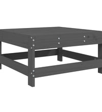 10-tlg. Garten-Lounge-Set Grau Massivholz Kiefer