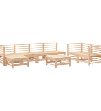 8-tlg. Garten-Lounge-Set Massivholz Kiefer