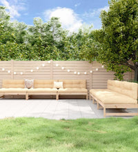 6-tlg. Garten-Lounge-Set Massivholz Kiefer