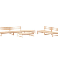 6-tlg. Garten-Lounge-Set Massivholz Kiefer