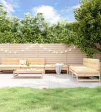 6-tlg. Garten-Lounge-Set Massivholz Kiefer