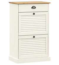 Schuhschrank VIGO 60x35x96 cm Weiß Massivholz Kiefer