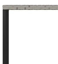 6-tlg. Garten-Essgruppe mit Kissen Grau Poly Rattan