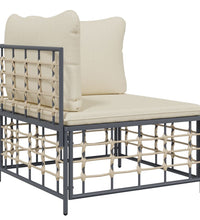 Ecksofas mit Kissen 2 Stk. Modular Poly Rattan