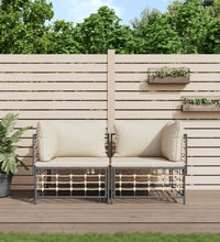 Ecksofas mit Kissen 2 Stk. Modular Poly Rattan