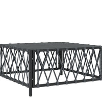 7-tlg. Garten-Lounge-Set mit Kissen Anthrazit Stahl