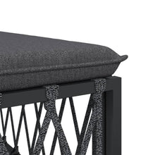 7-tlg. Garten-Lounge-Set mit Kissen Anthrazit Stahl