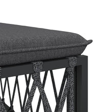 7-tlg. Garten-Lounge-Set mit Kissen Anthrazit Stahl