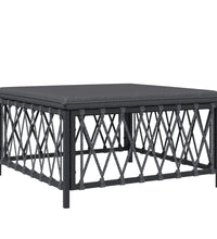 7-tlg. Garten-Lounge-Set mit Kissen Anthrazit Stahl