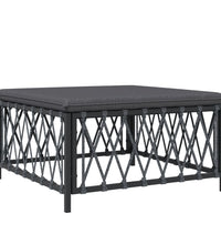 7-tlg. Garten-Lounge-Set mit Kissen Anthrazit Stahl