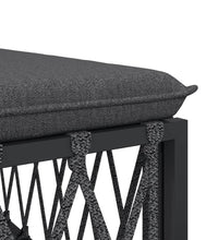 7-tlg. Garten-Lounge-Set mit Kissen Anthrazit Stahl