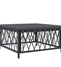 10-tlg. Garten-Lounge-Set mit Kissen Anthrazit Stahl