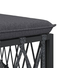 10-tlg. Garten-Lounge-Set mit Kissen Anthrazit Stahl