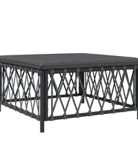 10-tlg. Garten-Lounge-Set mit Kissen Anthrazit Stahl