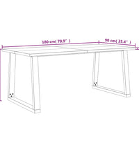 3-tlg. Essgruppe Baumkante Massivholz Akazie