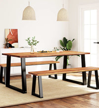 3-tlg. Essgruppe Baumkante Massivholz Akazie