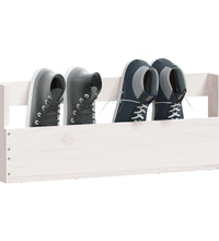 Wand-Schuhregale 2 Stk. Weiß 59x9x23 cm Massivholz Kiefer