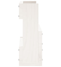 Wand-Schuhregale 2 Stk. Weiß 59x9x23 cm Massivholz Kiefer