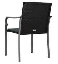 Gartenstühle mit Kissen 4 Stk. Schwarz 56x59x84 cm Poly Rattan