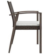 Gartenstühle mit Kissen 4 Stk. Braun 56,5x57x83 cm Poly Rattan