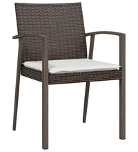 Gartenstühle mit Kissen 6 Stk. Braun 56,5x57x83 cm Poly Rattan