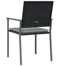 Gartenstühle mit Kissen 6 Stk. Schwarz 54x62,5x89cm Poly Rattan