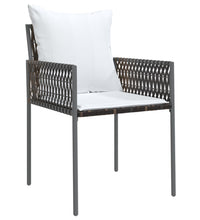 Gartenstühle mit Kissen 4 Stk. Braun 54x61x83 cm Poly Rattan