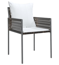 Gartenstühle mit Kissen 6 Stk. Braun 54x61x83 cm Poly Rattan