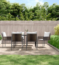 Gartenstühle mit Kissen 6 Stk. Braun 54x61x83 cm Poly Rattan