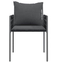 Gartenstühle mit Kissen 4 Stk. Schwarz 54x61x83 cm Poly Rattan