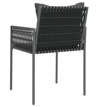 Gartenstühle mit Kissen 4 Stk. Schwarz 54x61x83 cm Poly Rattan