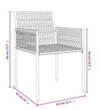 Gartenstühle mit Kissen 4 Stk. Schwarz 54x61x83 cm Poly Rattan